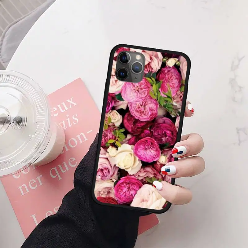 

peony Phone Case for iPhone 11 12 mini pro XS MAX 8 7 6 6S Plus X 5S SE 2020 XR
