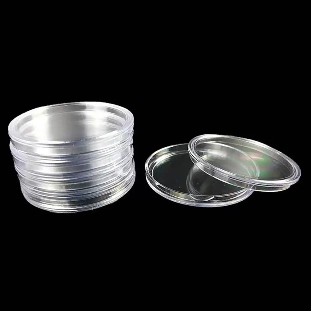 60 шт. 40 мм серебряные орлы капсулы для монет Чехол портативный прозрачный