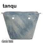 Tanqu джинсовый внутренний карман для O-bag классическая мини джинсовая ткань водонепроницаемая вставка подкладка для Obag женские сумки сумочка