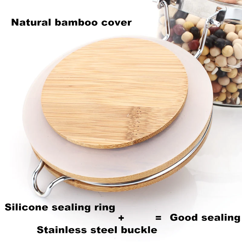 Стеклянные бутылки для хранения с крышкой специй кондитерских продуктов мелочей