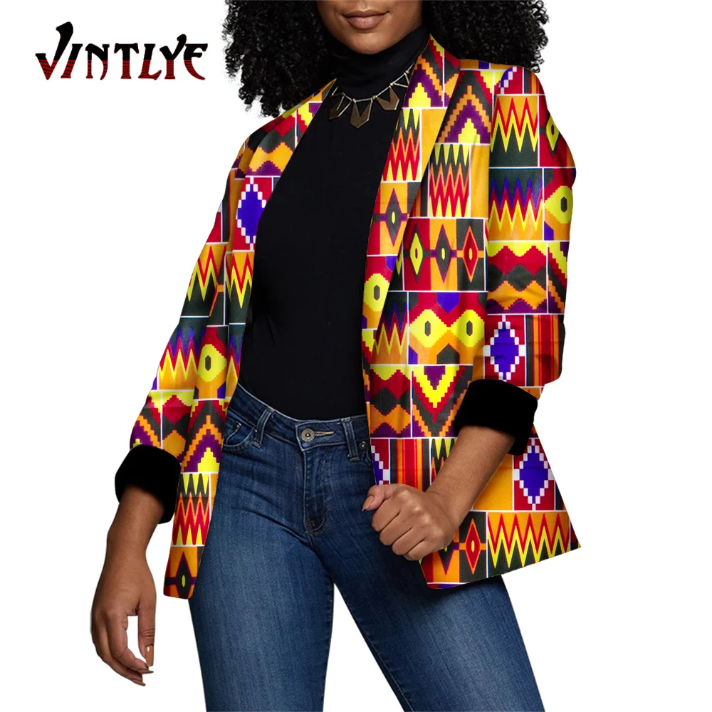 

Fashion Women Top Coat African Ankara Print Clothing for Women Dashiki Jacket African Woman Boubou Clothes Plus Size WY6085