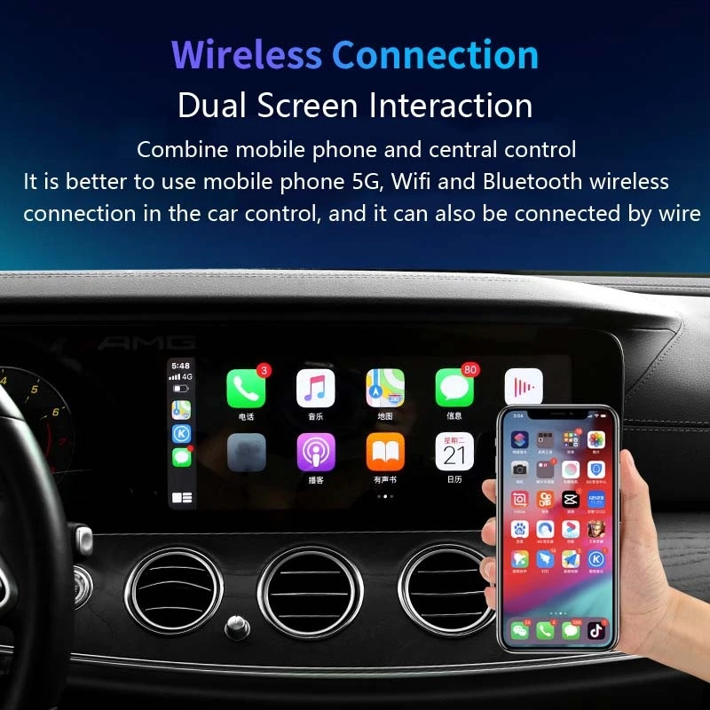 Для Mercedes-Benz E300l C260 C200 автомобильный навигационный модуль Carplay беспроводной Bluetooth
