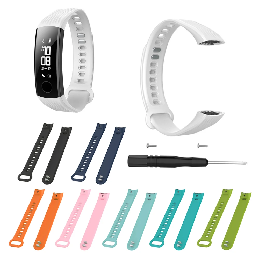 Ремешок силиконовый для Huawei Honor Band 3 цветной браслет смарт часов аксессуары