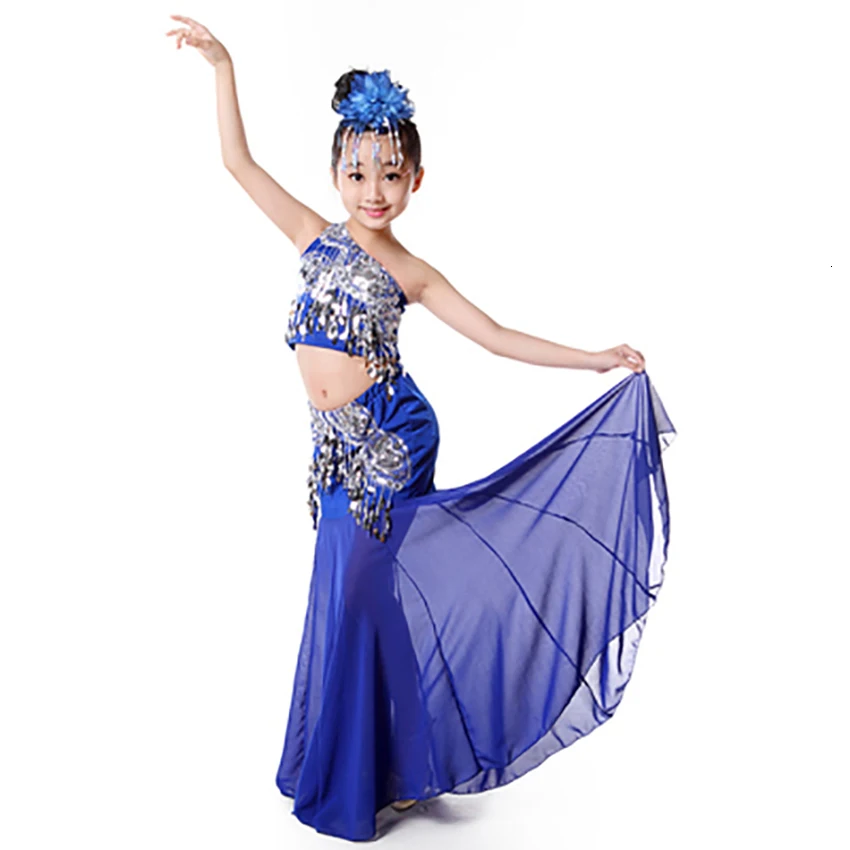 Belly Dance Costume Children's Day Tail Fish Girl Kids Adult Female Dress for Women Sequin Performance Shoulder Off Oriental images - 6