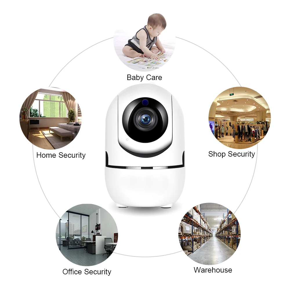 

WiFi Camera 2MP Home Security IP Camera Night Vision Wireless Surveillance Wi-Fi Baby Monitor HD Mini CCTV Camera 1080P