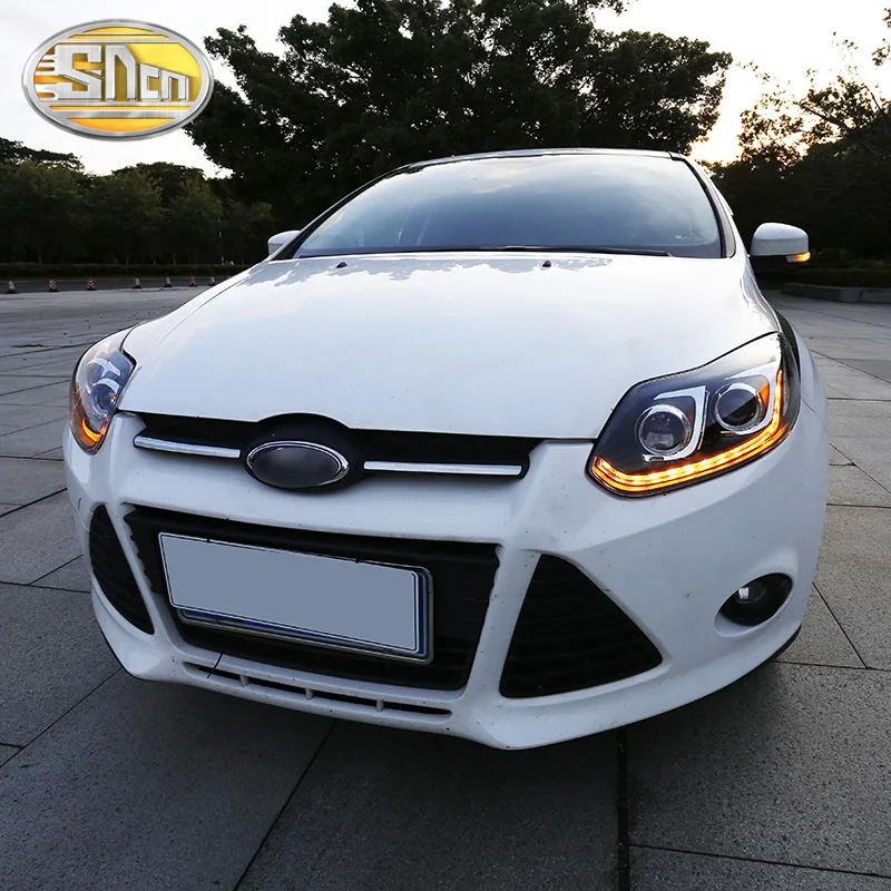 

SNCN Car Styling LED Headlight For Ford Focus 3 MK3 2012 2013 2014 LED DRL Dynamic Turn Signal Head Lamp Assembly Moving Start