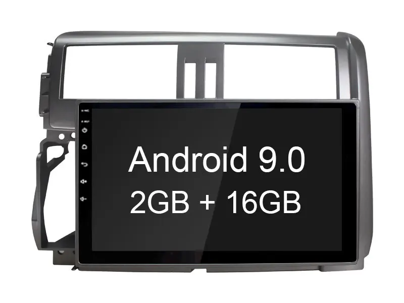 2GRAM 16GROM Besina 9 дюймов Android 9,0 Автомагнитола для Toyota Lander Cruiser Prado 150 2010-2013 мультимедийный плеер gps wifi аудио стерео 2G+ 32G - Цвет: 2GRAM 16GROM