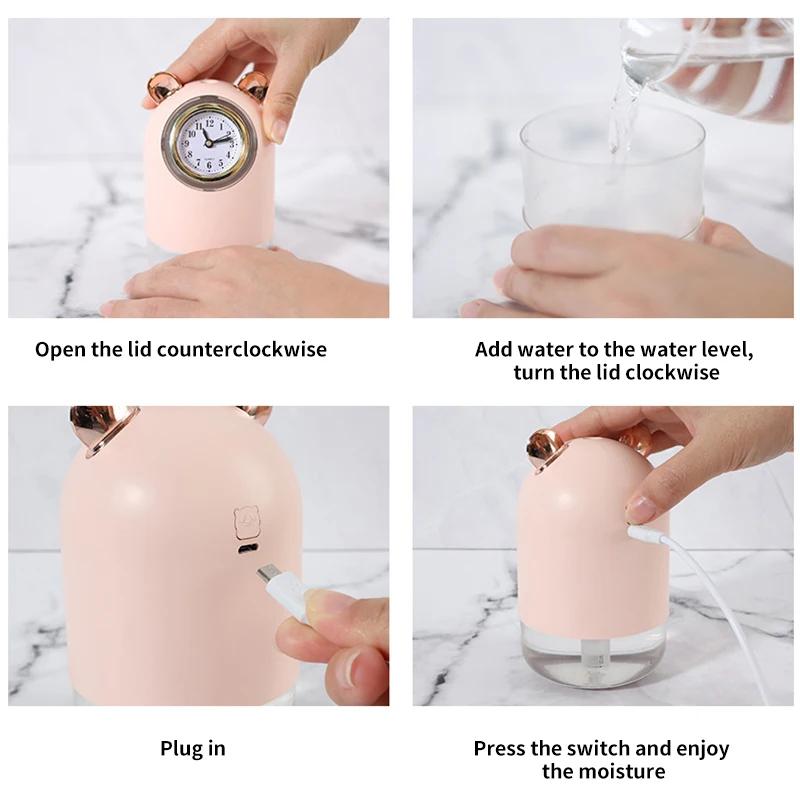 

300ML USB Ultrasonic Air Humidifier Aroma Essential Oil Diffuser With Light For Room Car Air Diffuser Cool Mist Maker Fogger