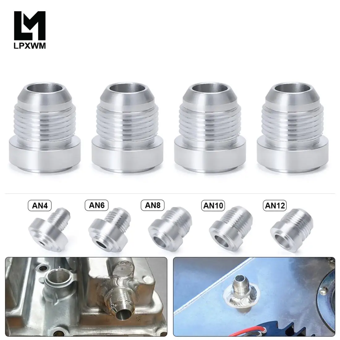 

Высококачественный Алюминиевый штуцер для сварки AN4 6 8 10 12 AN, прямой Штекерный штуцер для сварки, серебристый штуцер для азотного шланга