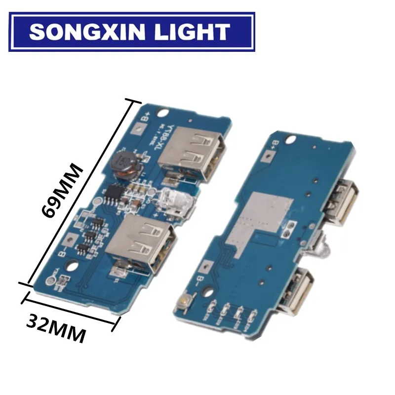 18650 Двойной Micro USB 3 7 В до 5 2A Boost мобильный Банк питания DIY литиевая батарея зарядное