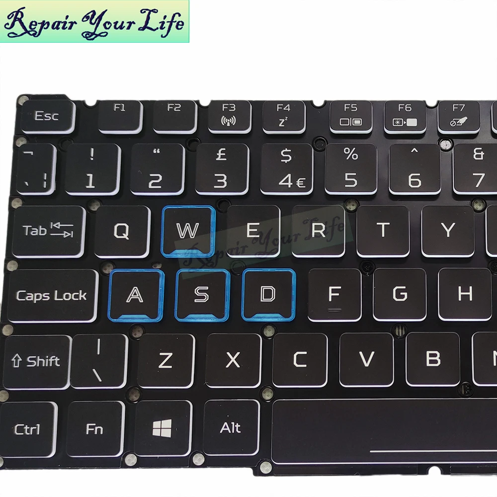 uk english rgb backlit keyboard for acer predator helios 300 17 2019 ph317 53 notebook gaming laptop keyboards euro nki15130mz free global shipping