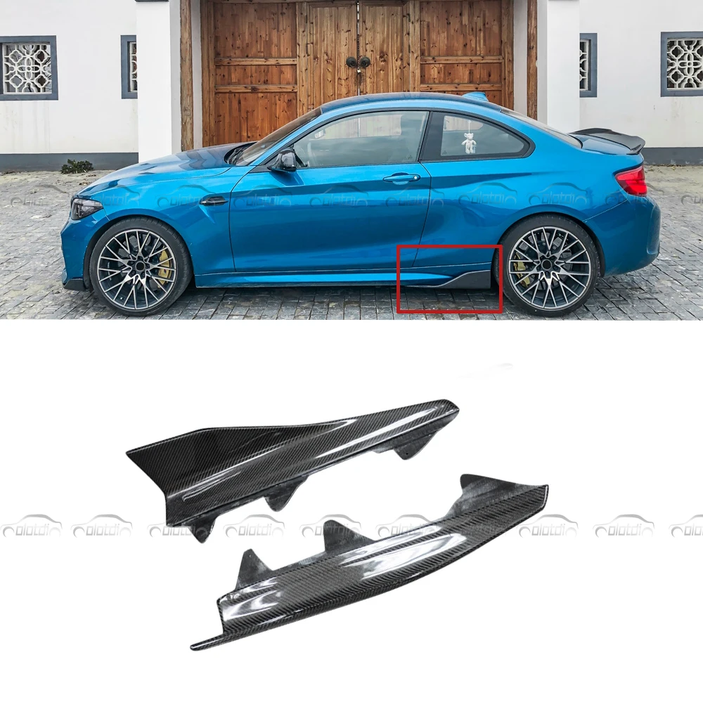 OLOTDI 2 шт./компл. разветвитель боковой юбки из настоящего углеродного волокна