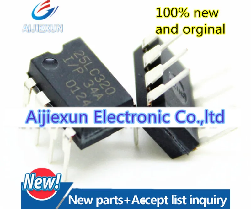 Купи 10 шт., новинка 100%, оригинальная модель 25LC320-I/P DIP8 32K SPI Bus Serial EEPROM за 2,640 рублей в магазине AliExpress