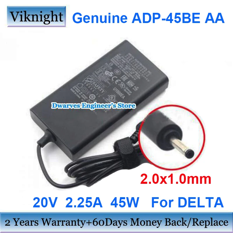 Натуральная ADP 45BE AA 20V 2.25A 45W Тонкий адаптер переменного тока Зарядное устройство