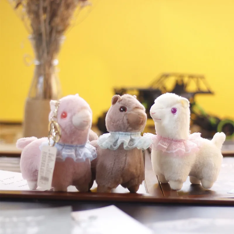 

new cute sweet Alpaca pendant plush Exquisite fahshione soft soothe doll bag decorate upscale keychain christmase birthday gift