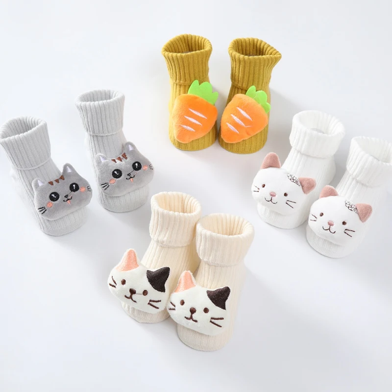

Newborn Baby Girl Boy Cotton Socks Infant Cartoon Animals Socks Anti-slip Middle Tube Floor Kid Cute Socks