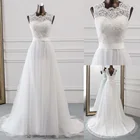 Свадебное платье с аппликацией, вечернее, свадебное, Пляжное, свадебное