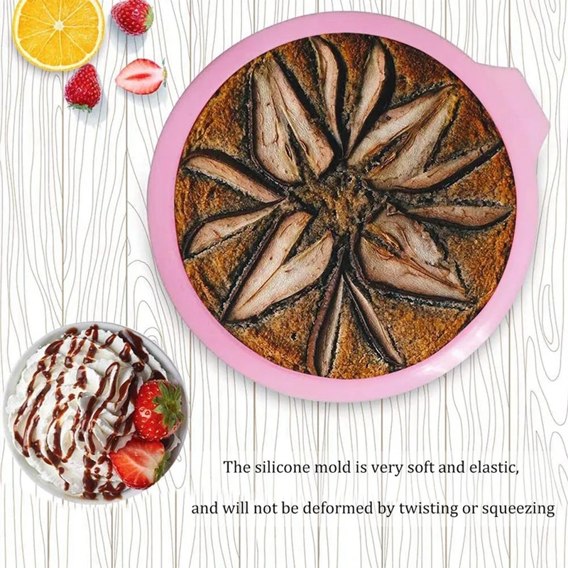 

of Set 6 Inch Round Cake Tin,Silicone Non-Stick Cake Mould,for Baking,for Making Delicious Layer Cakes