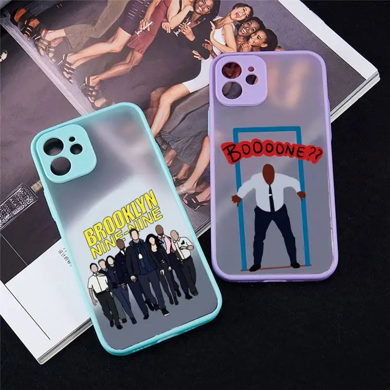 

Brooklyn Nine Nine 99 Phone Case For iPhone 12 11 Mini Pro XR XS Max 7 8 Plus X Matte transparent blue Back Cover