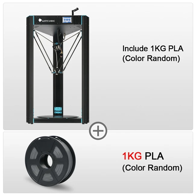PredatorAdd1kg ANYCUBIC Predator, 3d принтер, самый большой шкив 370x370x455 мм, автоматическое выравнивание, большой металлический 3d принтер, DIY набор, impresora 3d - Цвет: PredatorAdd1kg