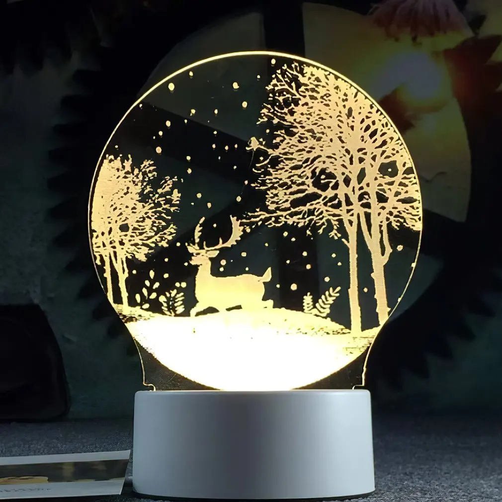 

Популярная новинка, многофункциональная и прочная Светодиодная настольная лампа, 3D акриловый ночсветильник, портативный и интересный USB «с...