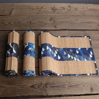 classical natural bamboo table runner for kitchen dining tea table cabinet heat insulation washable handmade table mat placemat