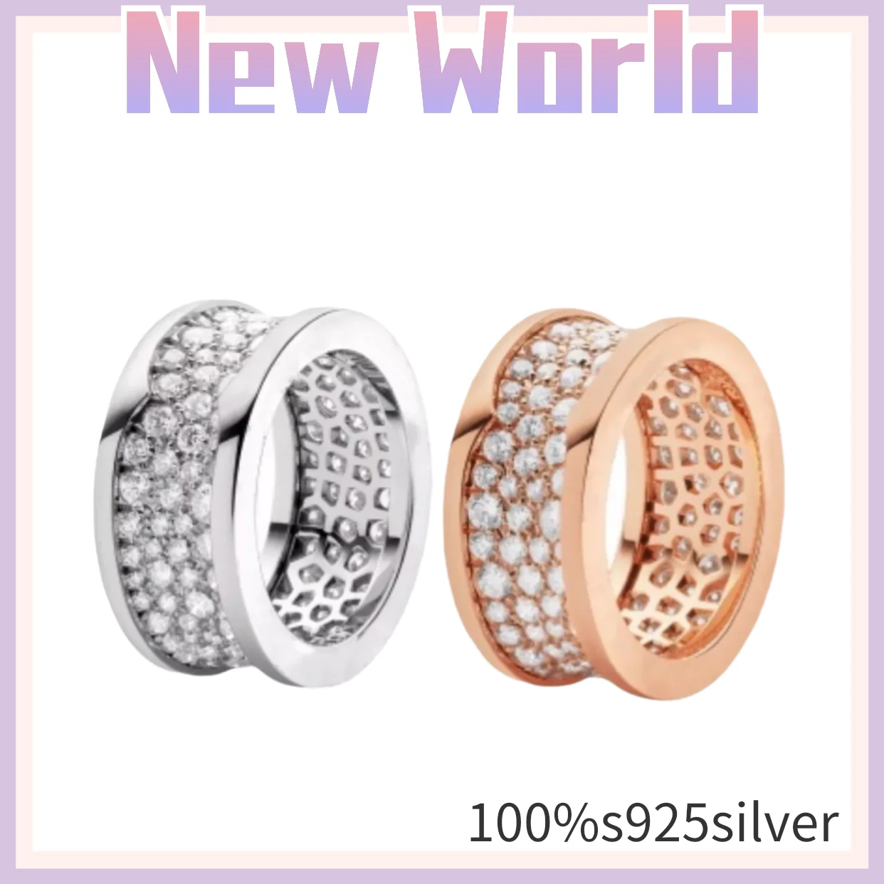 

Original Brand Female Male Ttanium Steel Ring White Black Ceramic BV Ring Spring Wedding Replica Ring Huanbao Couples