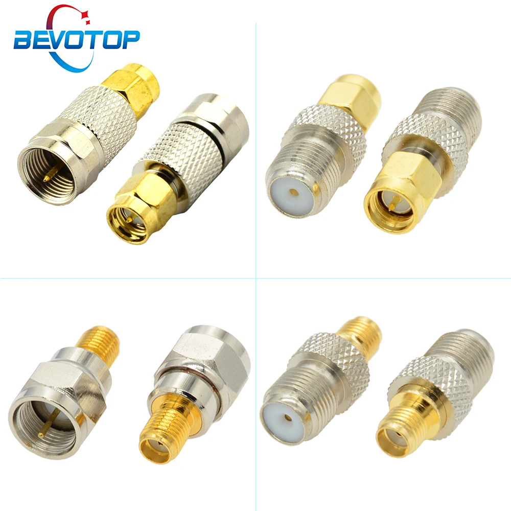 2 PCS/lot RF coaxial coax adapter 5 Types Of SMA to F Straight connector Adapter SMA connector to F Connector