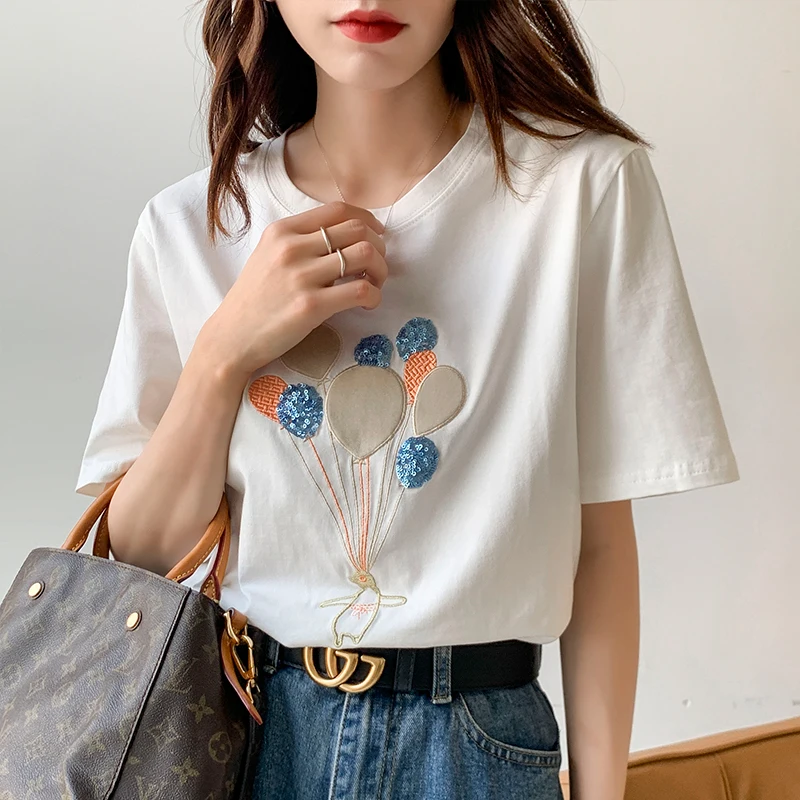 

Tops T Shirt Women Short Sleeve orange Tshirt Women Lady