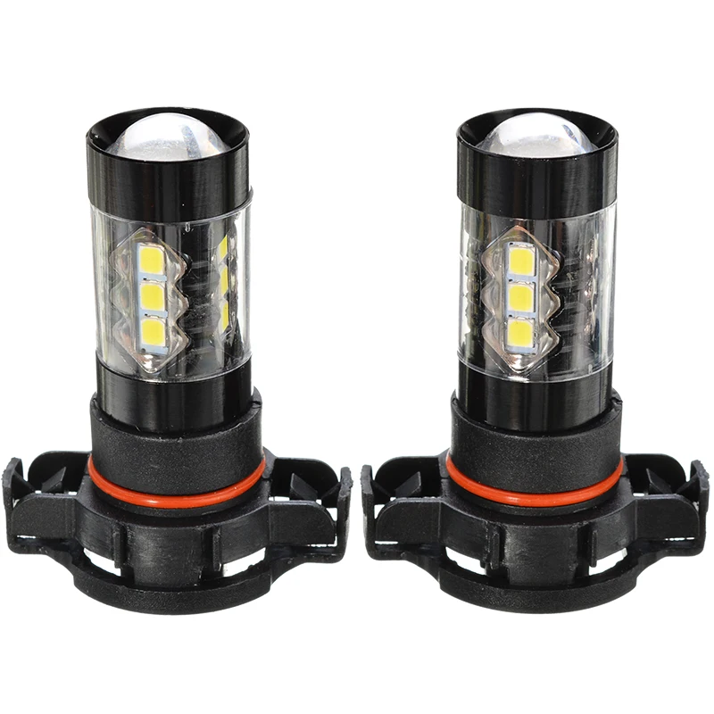 

TREYUES 2PCS 2504 PSX24W 80W LED Fog Light Day-time Running Light Backup Bulb White For Auto Replacement Accessories
