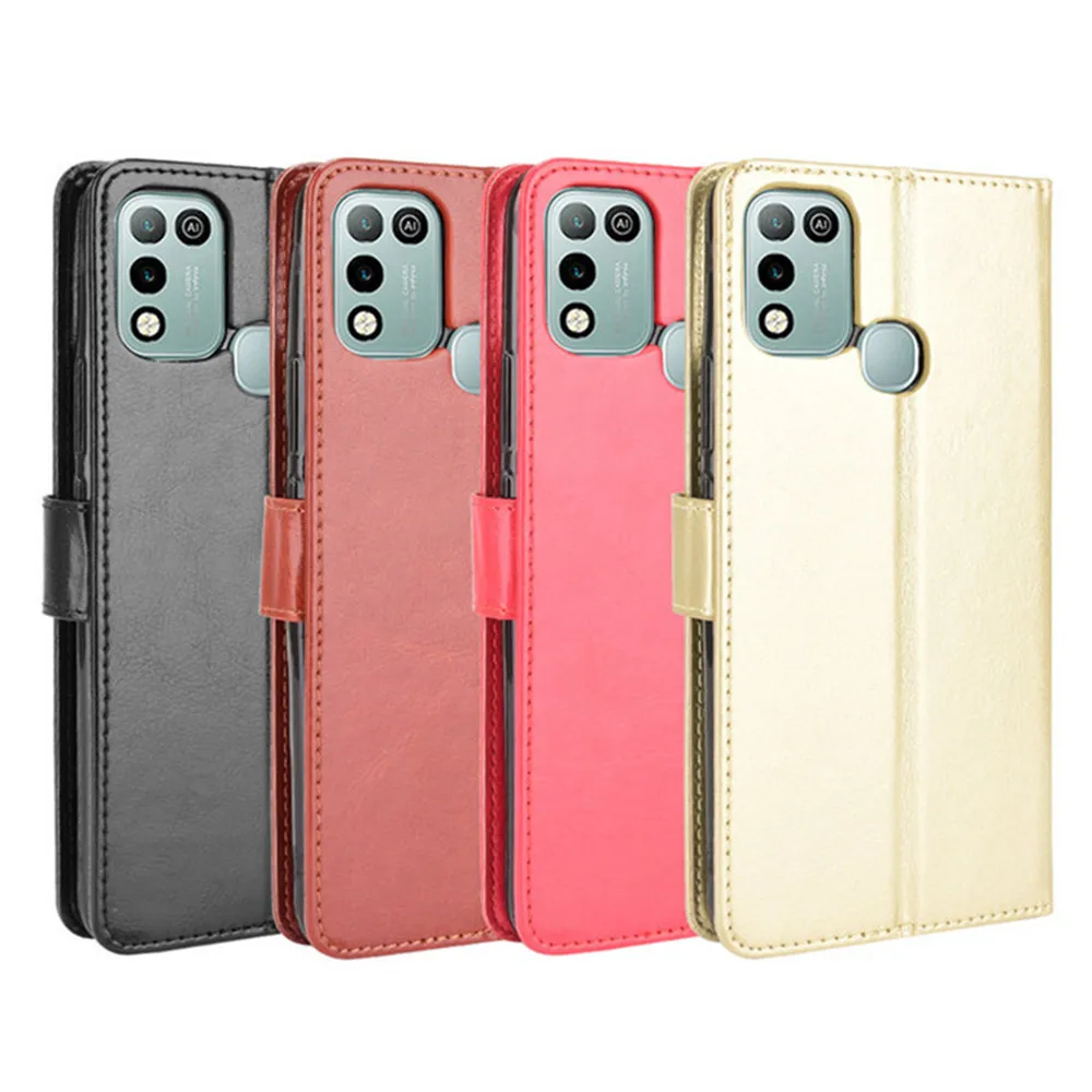 Чехол для Infinix Hot 10 Play роскошный флип-чехол-кошелек из искусственной кожи