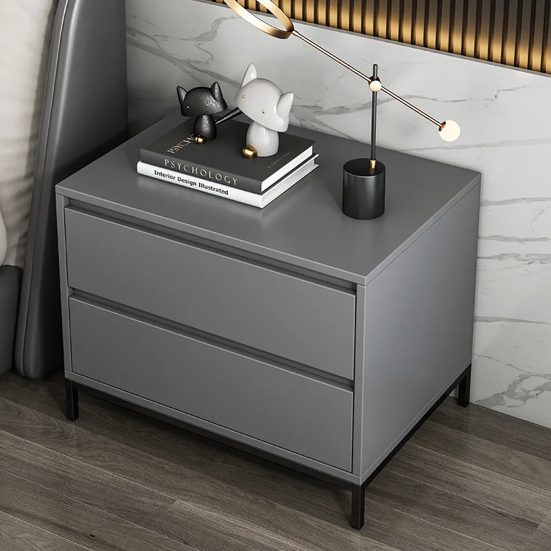 

Bedside Table Modern Minimalist Italian Light Luxury High-end Bedside Cabinet Bedroom Storage Cabinet 2021 New Storage Cabinet