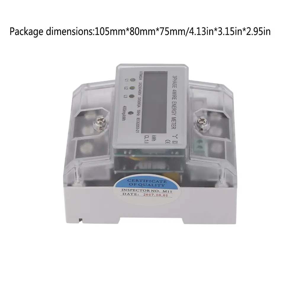 

Digital LCD 3x20(80A) Energiemeter Electronic Meter Three Phase Four Wire DIN-Rail KWh Electronic Energy Meter Measuring Tools