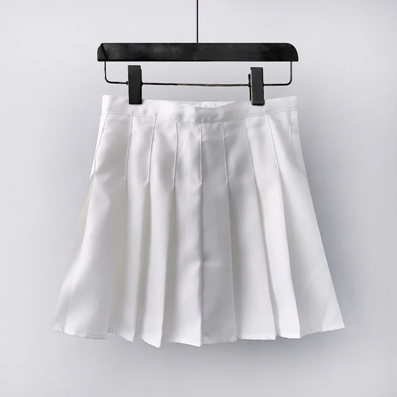 

2021 Spring Pleated A-line Mini Skirts Causal High Waist Women Skirt Korean Summer New Faldas Mujer Moda