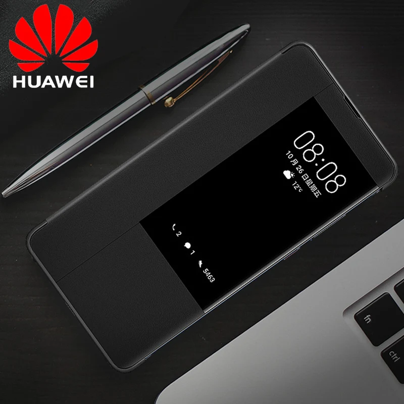 huawei mate 20 x case original official huawei mate 20 x flip case cover smart view window protect stand huawei mate 20x case free global shipping