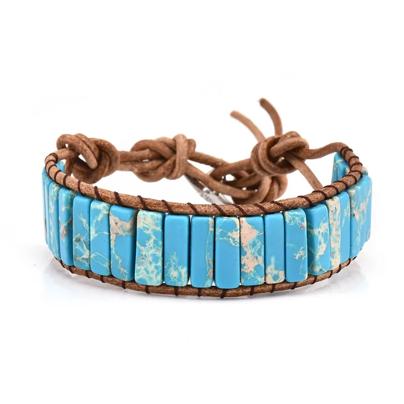 Браслет из натурального камня с 7 чакрами ручной работы браслет бусинами кожаная