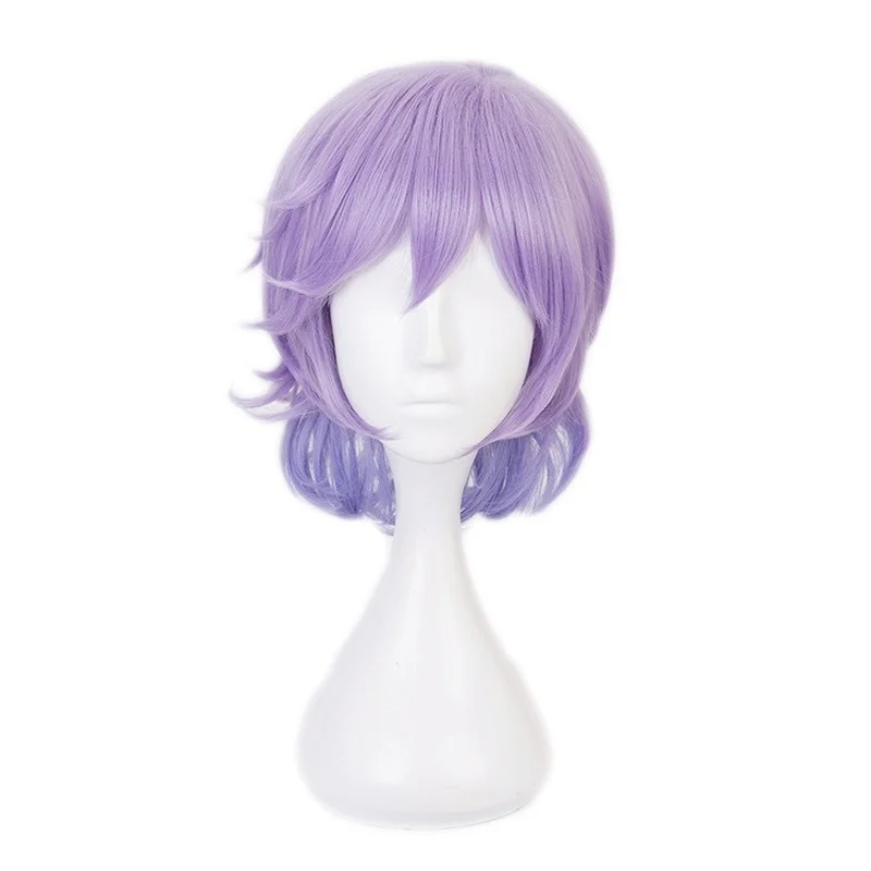 

Twisted Wonderland Cosplay Wig Cos Wig Blue Purple Gradient Curly Hair Danganronpa Cosplay Anime Halloween Accessories