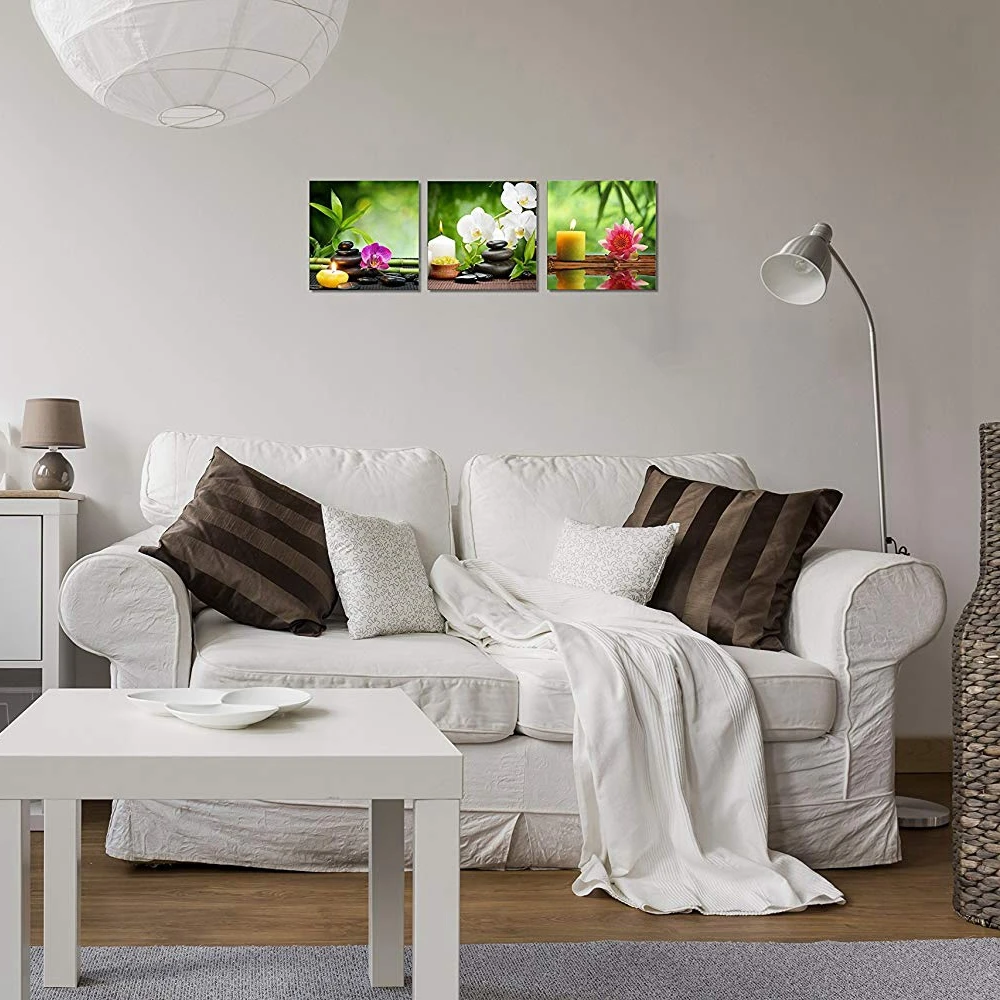 Парусиновая обувь с принтом спа камень зеленый бамбук розовый кувшинки из