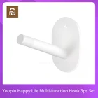 Многофункциональный крючок Youpin Happy Life, для кухни, спальни, ванной, шкафа, прочная клейкая лента, может выдерживать вес 3 кг