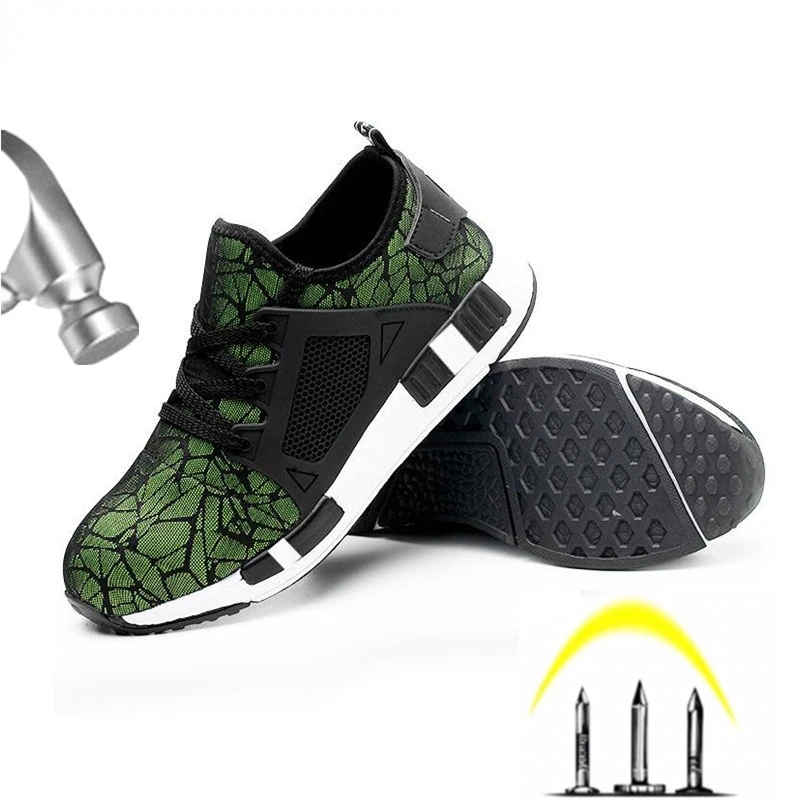 

Safety Shoes Men Puncture-Proof Work Sneakers Male Work Shoes Steel Toe Safety Boots Indestructible Shoes Footwear Mens