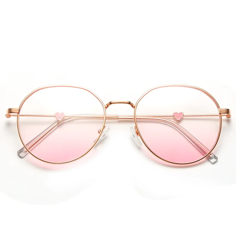 Модное украшение в виде слова Love Pink линза металлической оправе с прозрачными