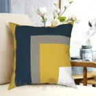 Минималистичный геометрический узор в полуоправе горчично-желтого цвета, темно-синего, серого и белого цветов, рюкзак для походов и верховой езды