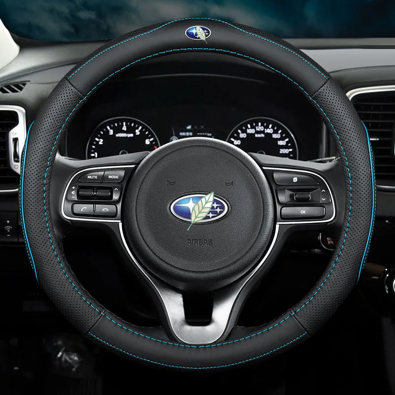 Автомобильные чехлы из натуральной кожи на руль для Subaru Foreste XV Impreza Wrx STI Liberty Legacy MK5