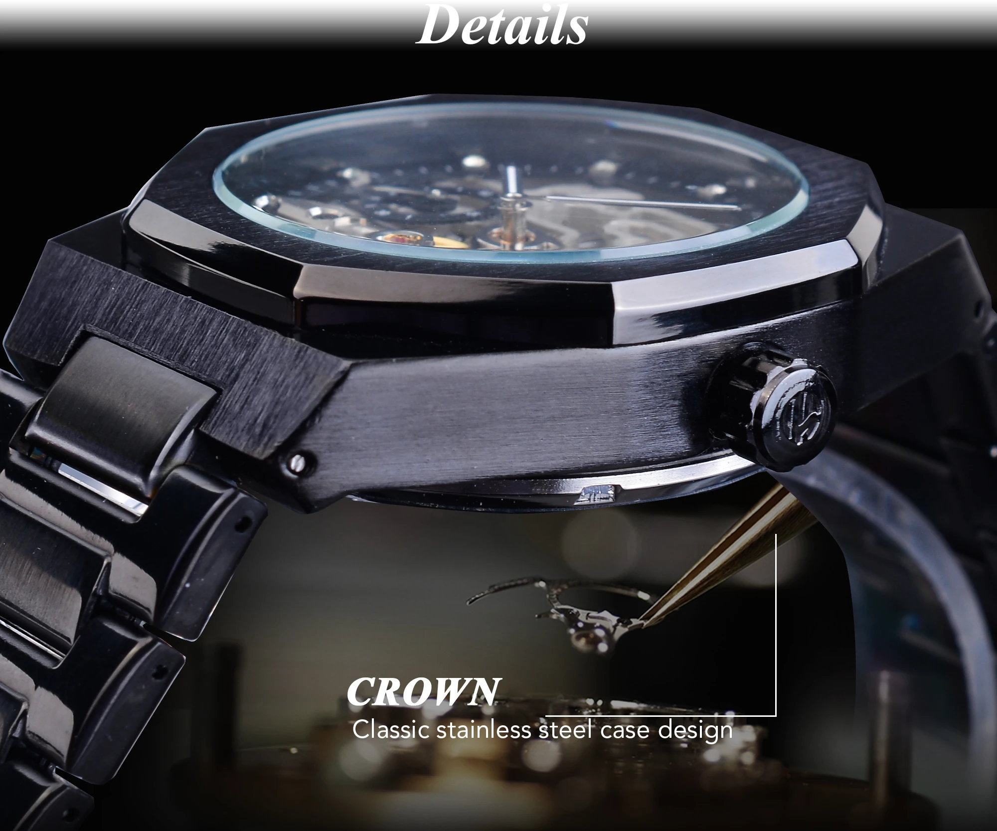 Forsining Tourbillion военные механические скелет стимпанк дизайн мужские