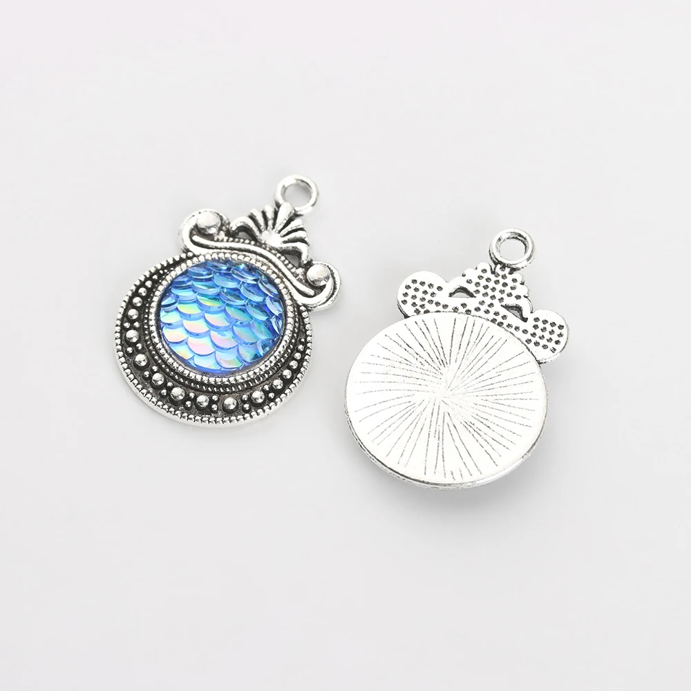 Цепочка для ключей из нержавеющей стали серебристого цвета 10 шт. весы русалки