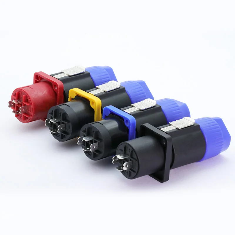 50Sets/100pcs 4 Pin NL4FC Speaker Power Amplifier Male Plug+Female Panel Mount Professional AC Plug Jack Socket Connector | Обустройство