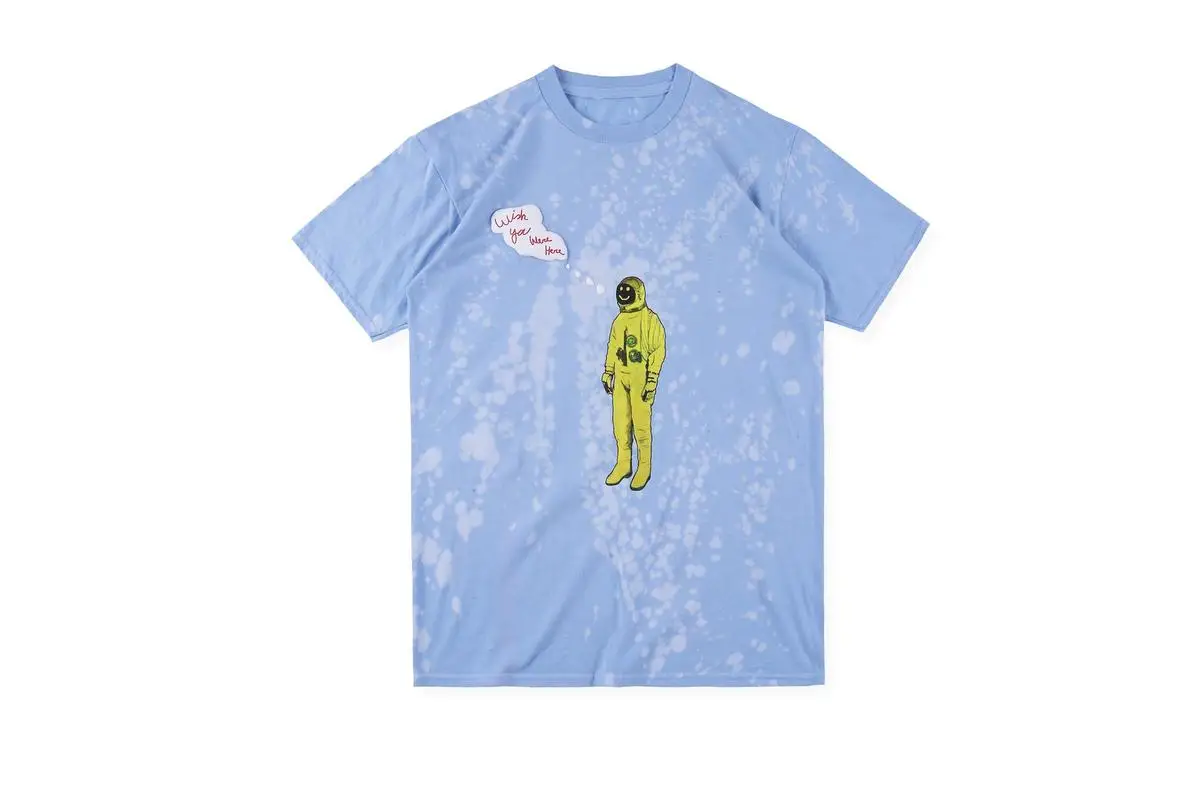 

21SS Tie Dye Tour футболка космонавта уличная одежда в стиле хип-хоп ASTROWORLD, футболка в стиле Харадзюку Astroworld, Топы футболок для мужчин и женщин
