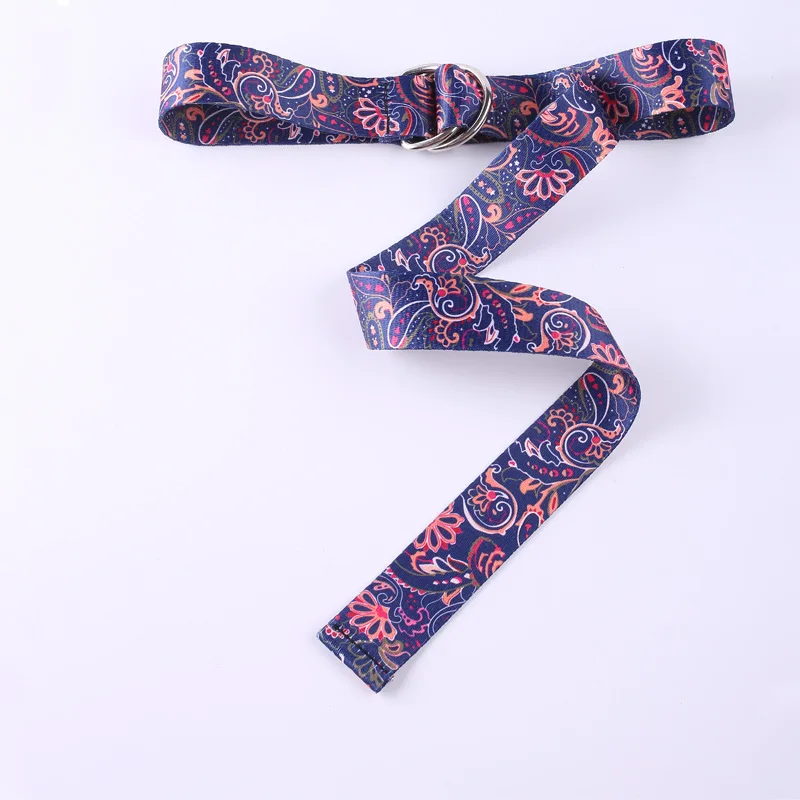 

TJ-TingJun New Style Leather Belt Creative Double Ring Belt Buckle Head Ladies Color Canvas Simple Multi-functional Jeans Belt