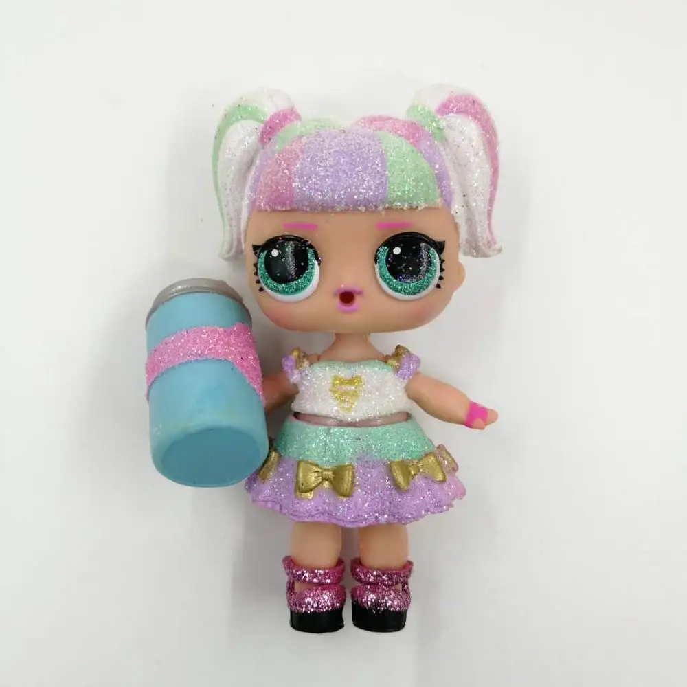 

1set Original LOL Dolls Glitter Unicorn Rare Style 8cm Sister with Clothes Limited Collection Toys for Kids Girls Gift