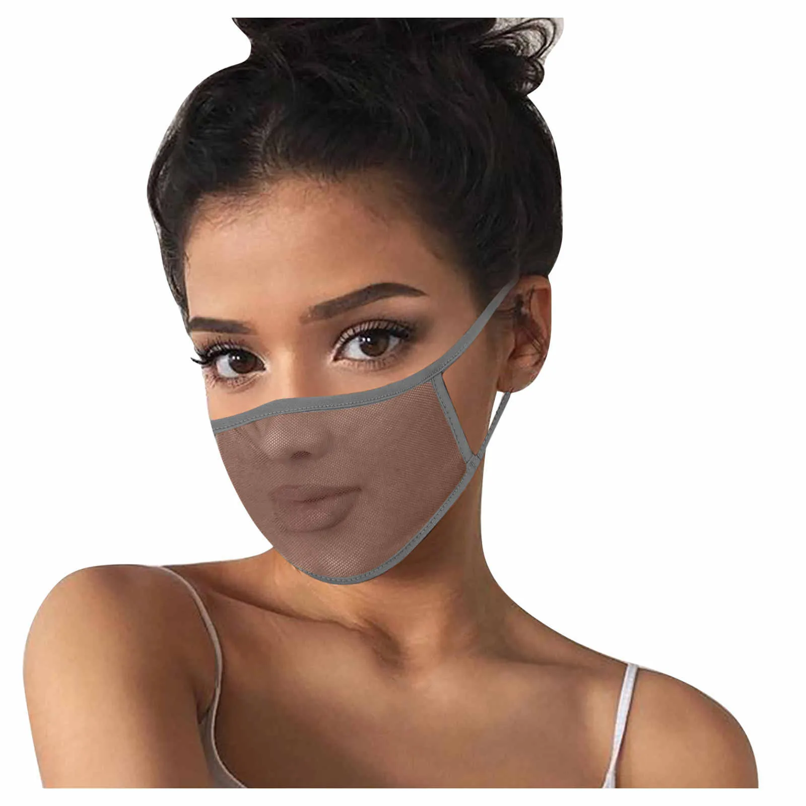 Маска для лица прозрачная дышащая сетчатая унисекс взрослых 1/3 шт. | Аксессуары